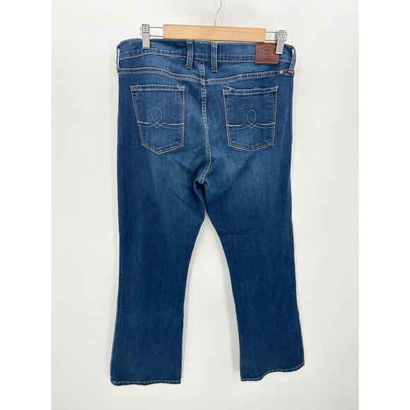 Lucky Brand Medium Wash Sofia Boot Ankle Denim Jeans Womens Size 14/32 - Picture 1 of 7